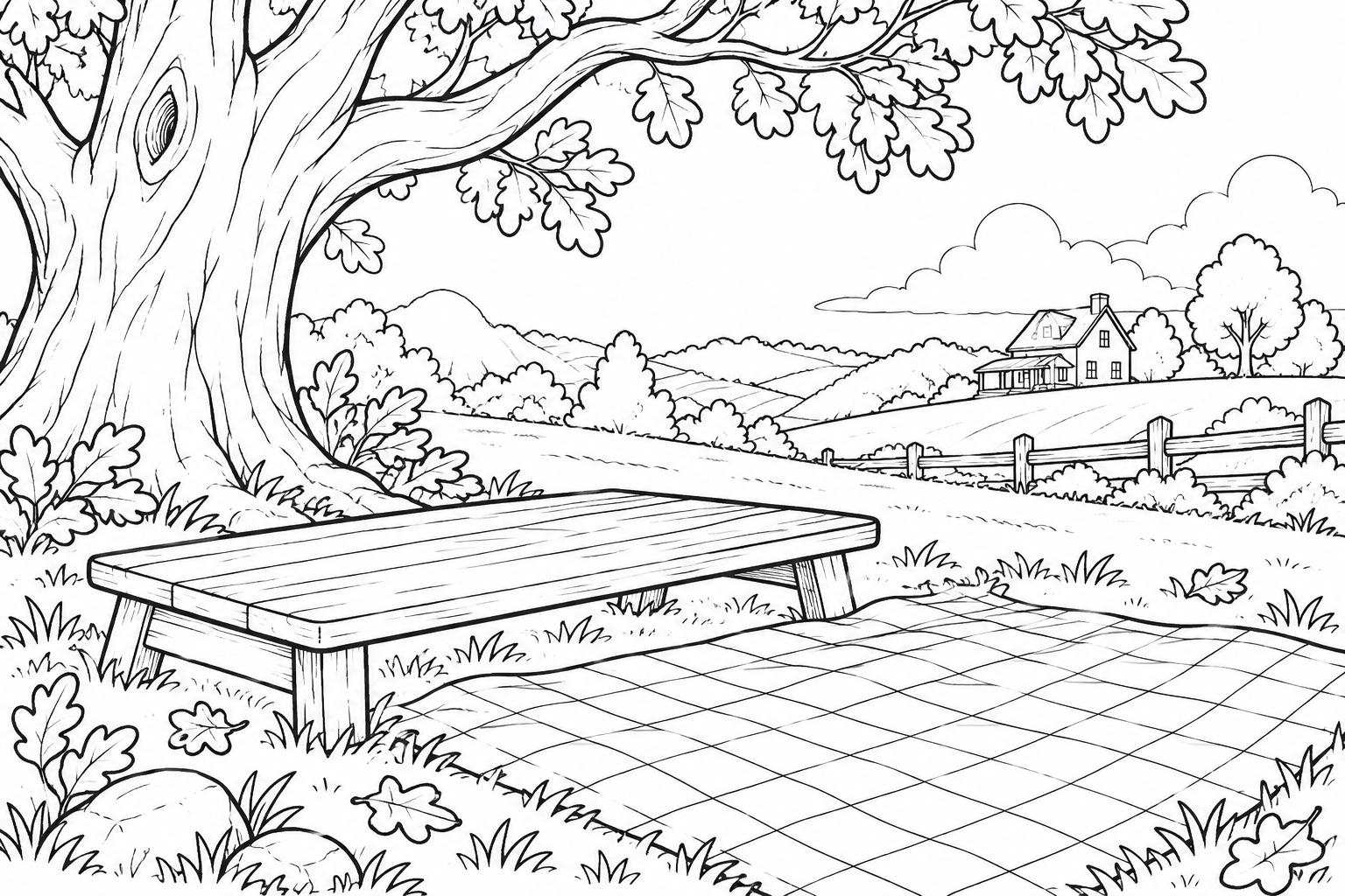 Coloring landscape included in this Storymakers book