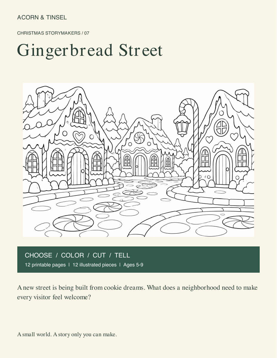 Gingerbread Street — Christmas Storymakers printable book cover