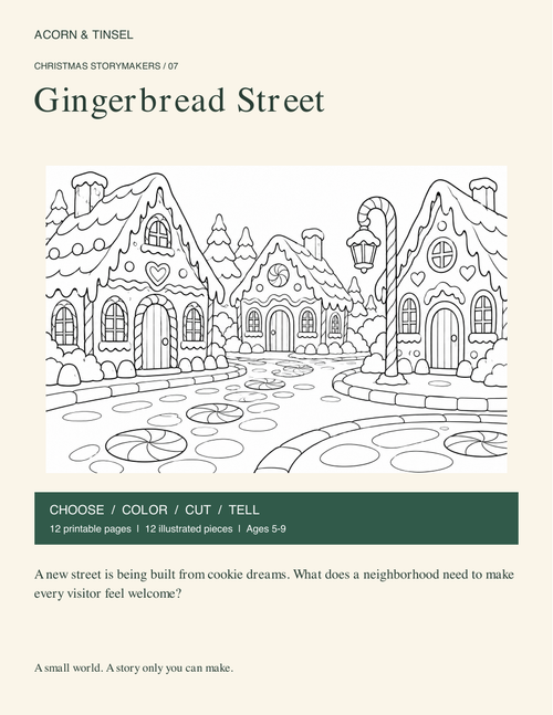 Gingerbread Street — Christmas Storymakers printable book cover