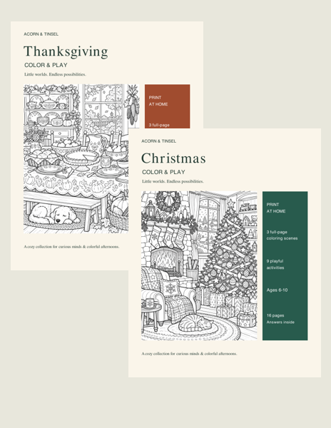 Thanksgiving + Christmas Bundle printable book cover