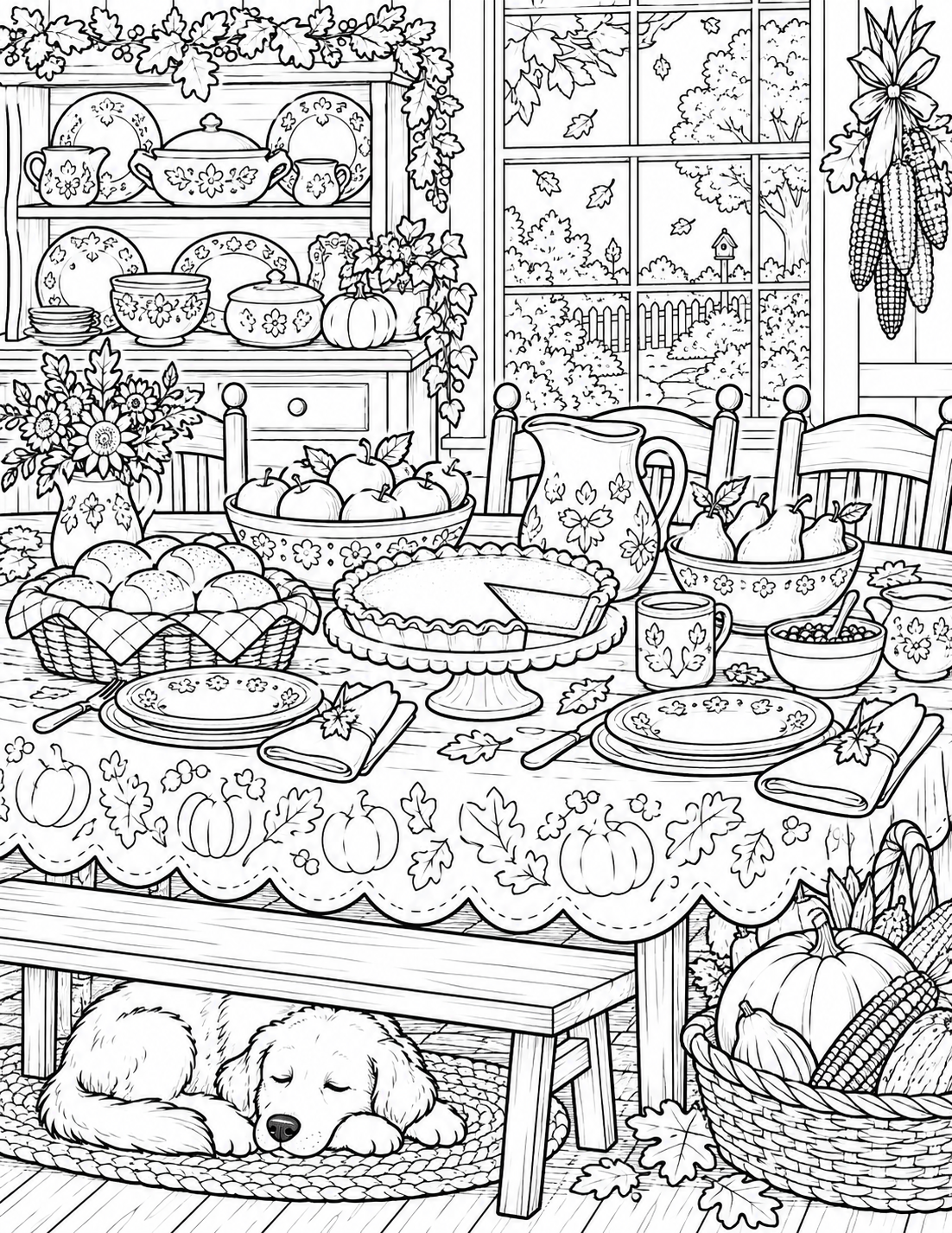 Thanksgiving coloring page