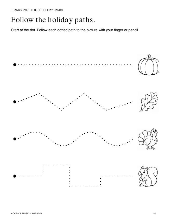 Four generous pencil paths from this activity pack