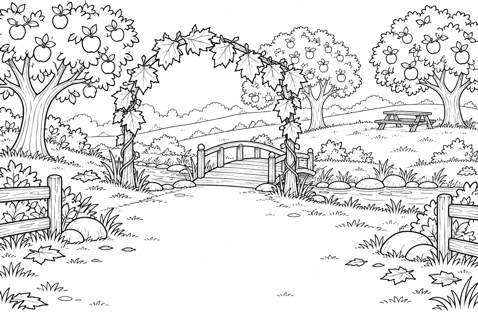 Coloring landscape included in this Storymakers book
